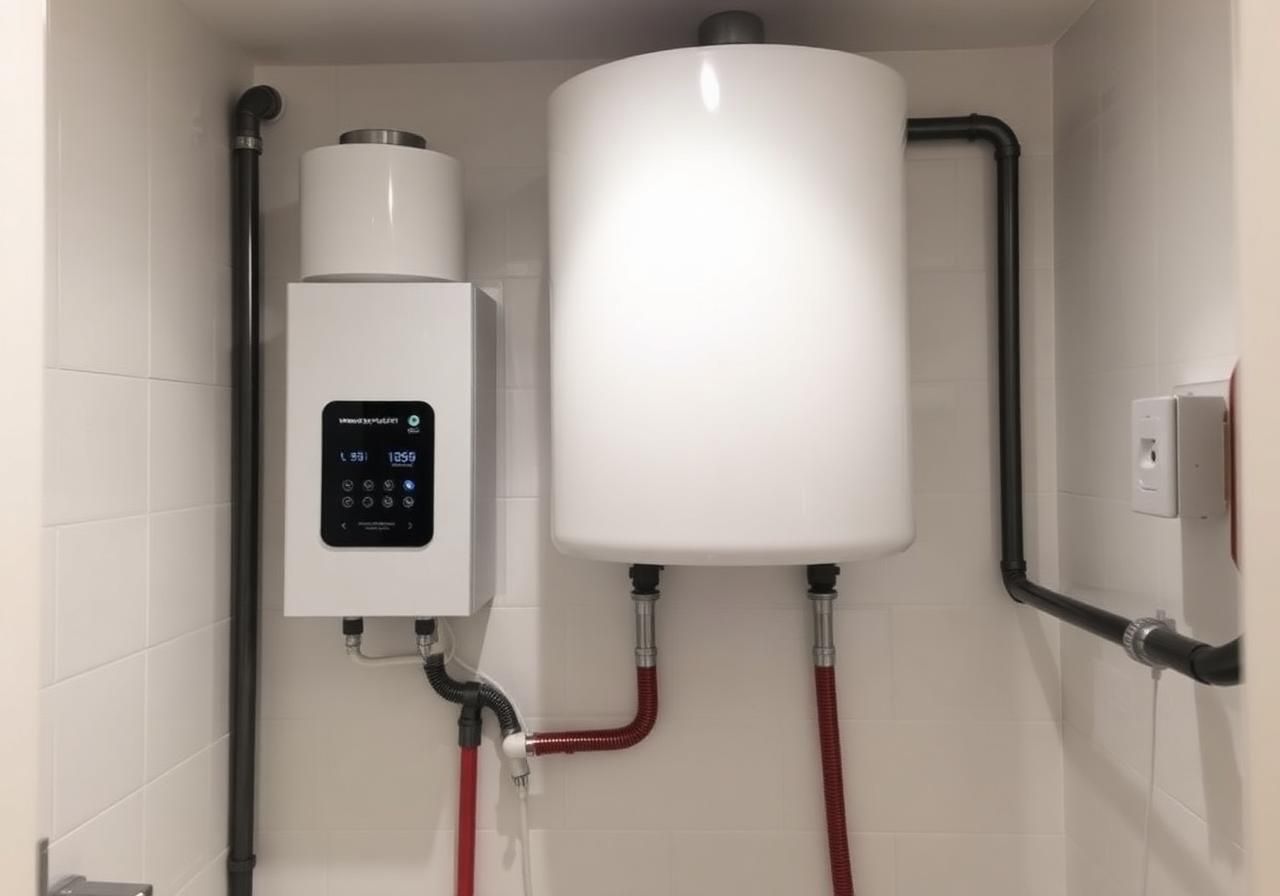 Warmtepompboiler in technische ruimte