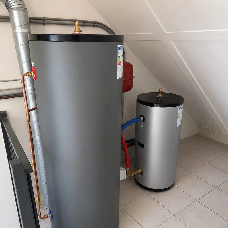 Boilers geplaatst op zolder